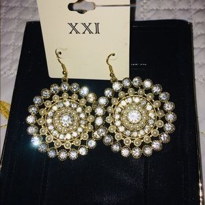 Round drop down Earrings